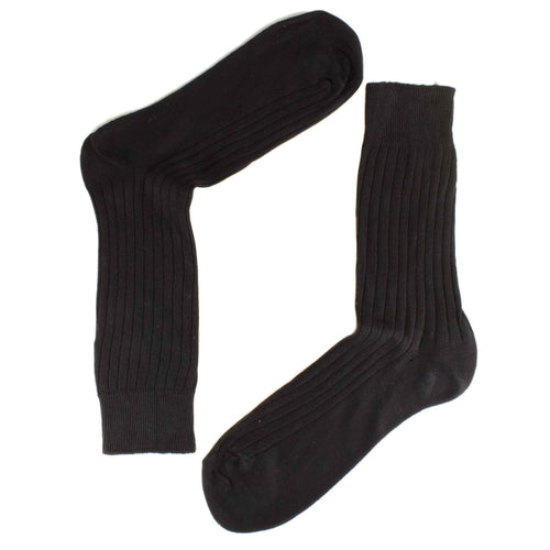 12 Pairs Men's Seamless Toe 100% Cotton Dress Socks Ribbed Moisture-Wicking Antibacterial Breathable Assorted Colours for Formal and Casual Wear by Sock Stack