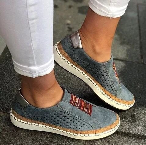 Large Size Casual Shoes European And American Canvas Shoes Women's Loafers