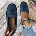 Women's Round Head Loafers Fashion Non-slip Soft Comfortable Flats Shoes