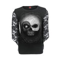 YIN YANG SKULLS - Rose Lace Sleeve Top