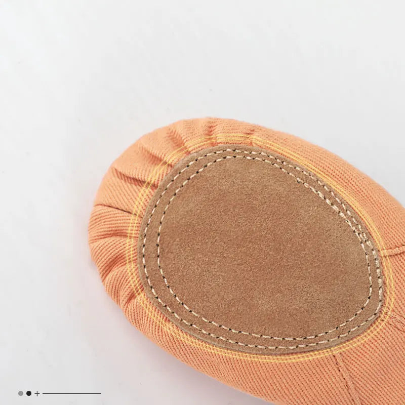 Ballet Shoes for Girls & Women - Stretch Canvas Dance Slippers with Split Sole & Elastic Fit