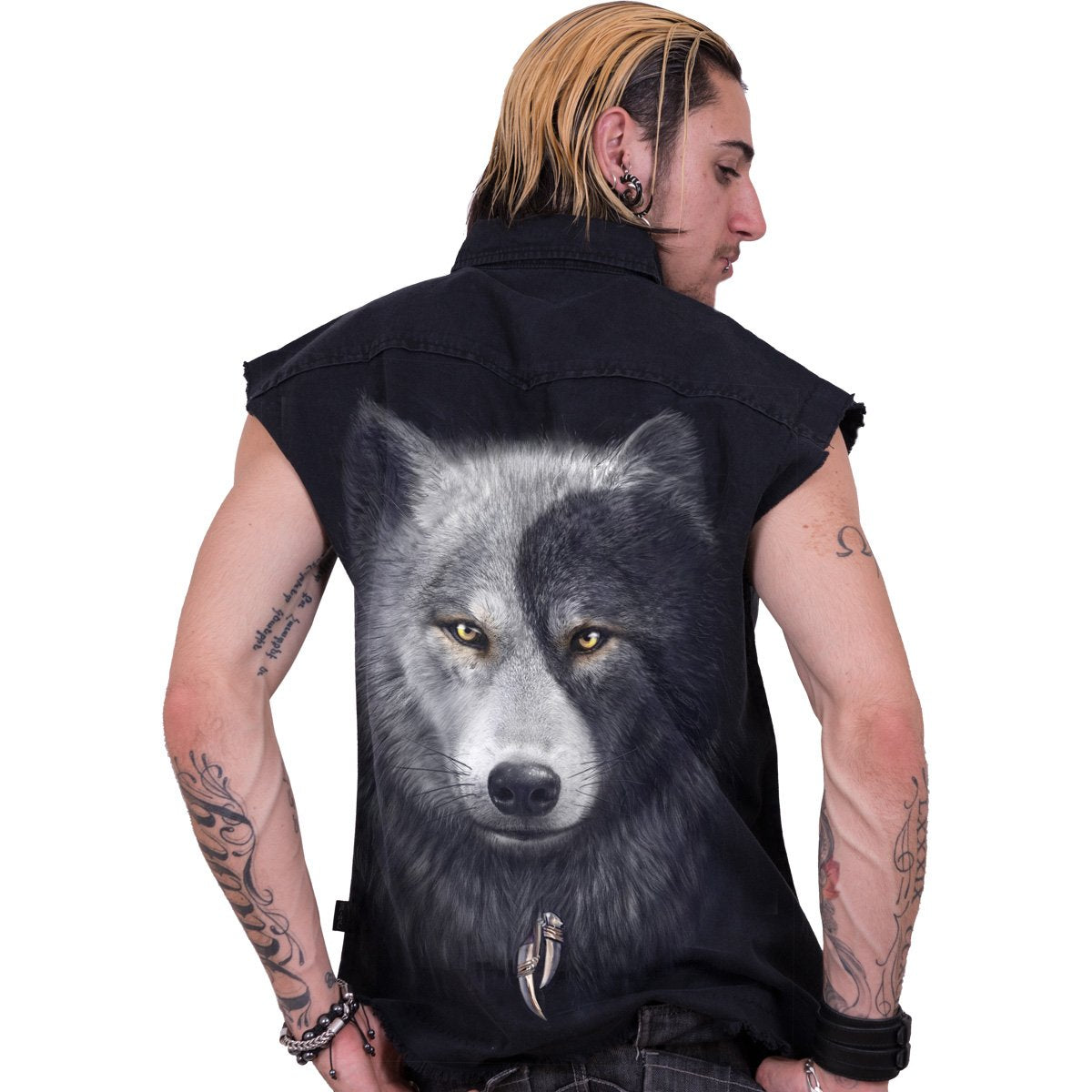 WOLF CHI - Sleeveless Stone Washed Worker