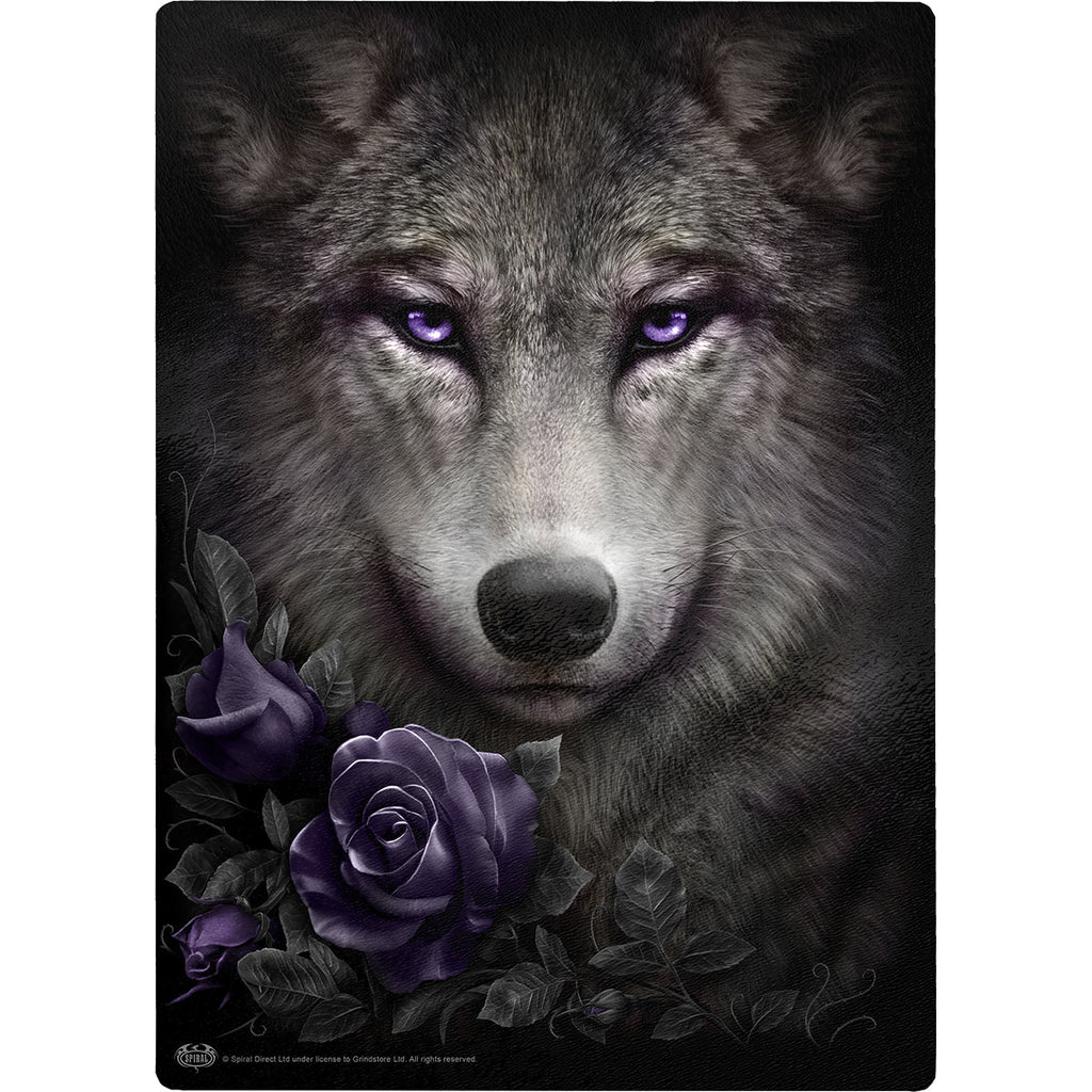 WOLF ROSES - Glass Chopping Board (Rectangular)