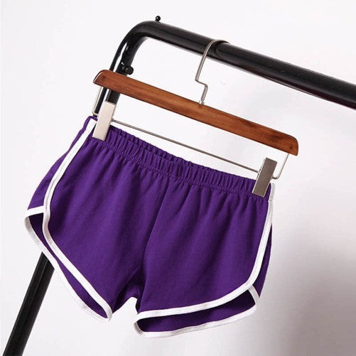 Women's Solid Color Breathable Workout Shorts