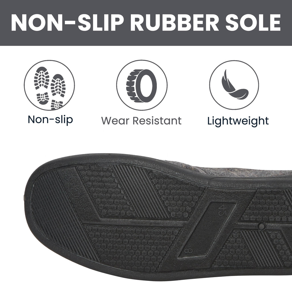 Men’s Checked Slippers Memory Foam Cushioned Soft Lining Warm Thermal Slip On House Shoes Pair for Indoor Use by Sock Stack