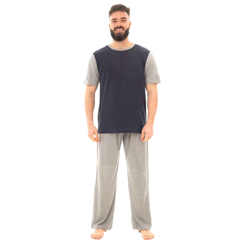 Men's Cotton T Shirt and Long Pants Loungewear Set Comfortable Lightweight Sleepwear for Warm Weather Relaxation Versatile Styles by Sock Stack