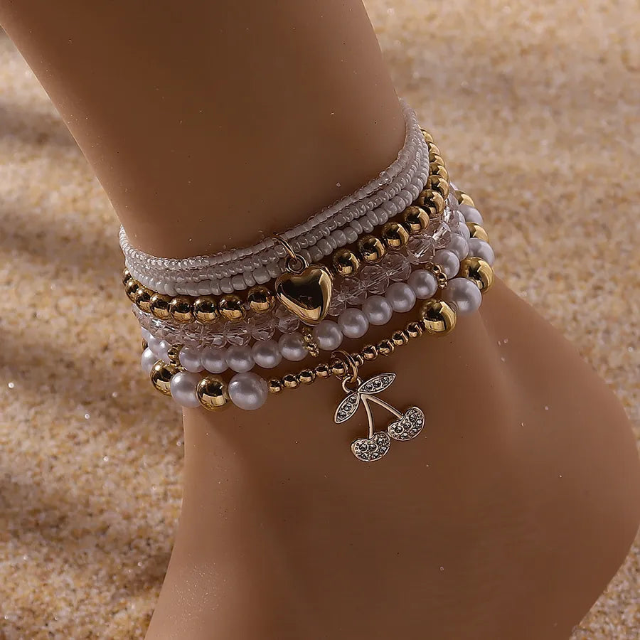 Wholesale Jewelry Casual Fruit Alloy Resin Anklet