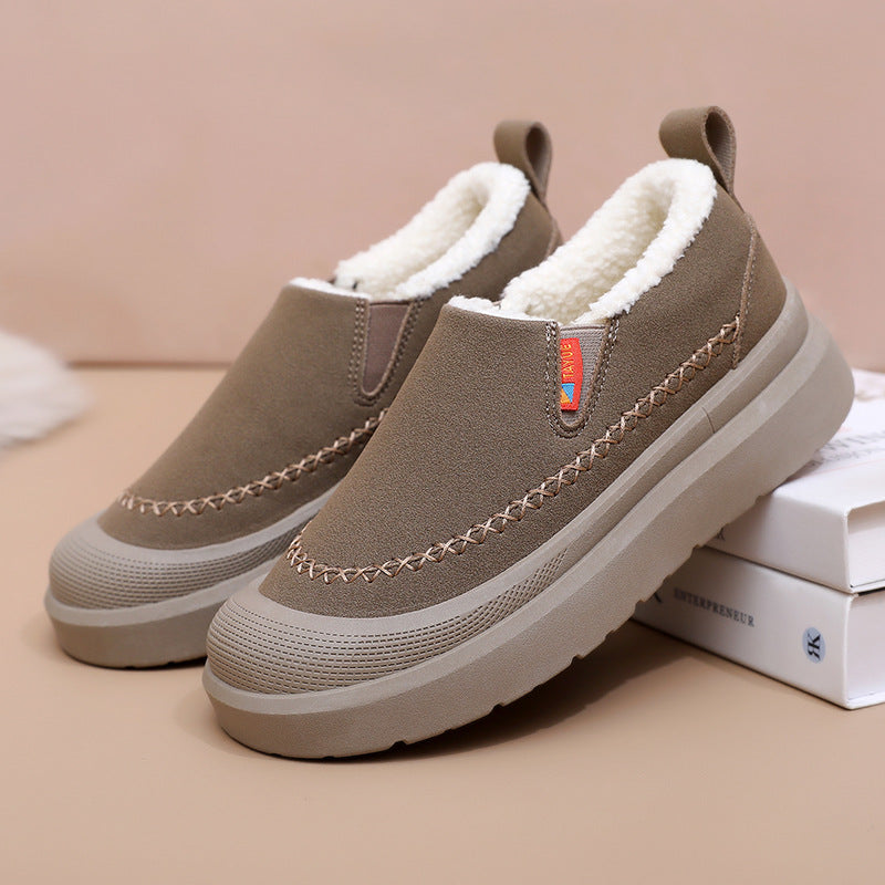 Women'S Soft-Soled Warm Thick Non-Slip Low-Top Shoes