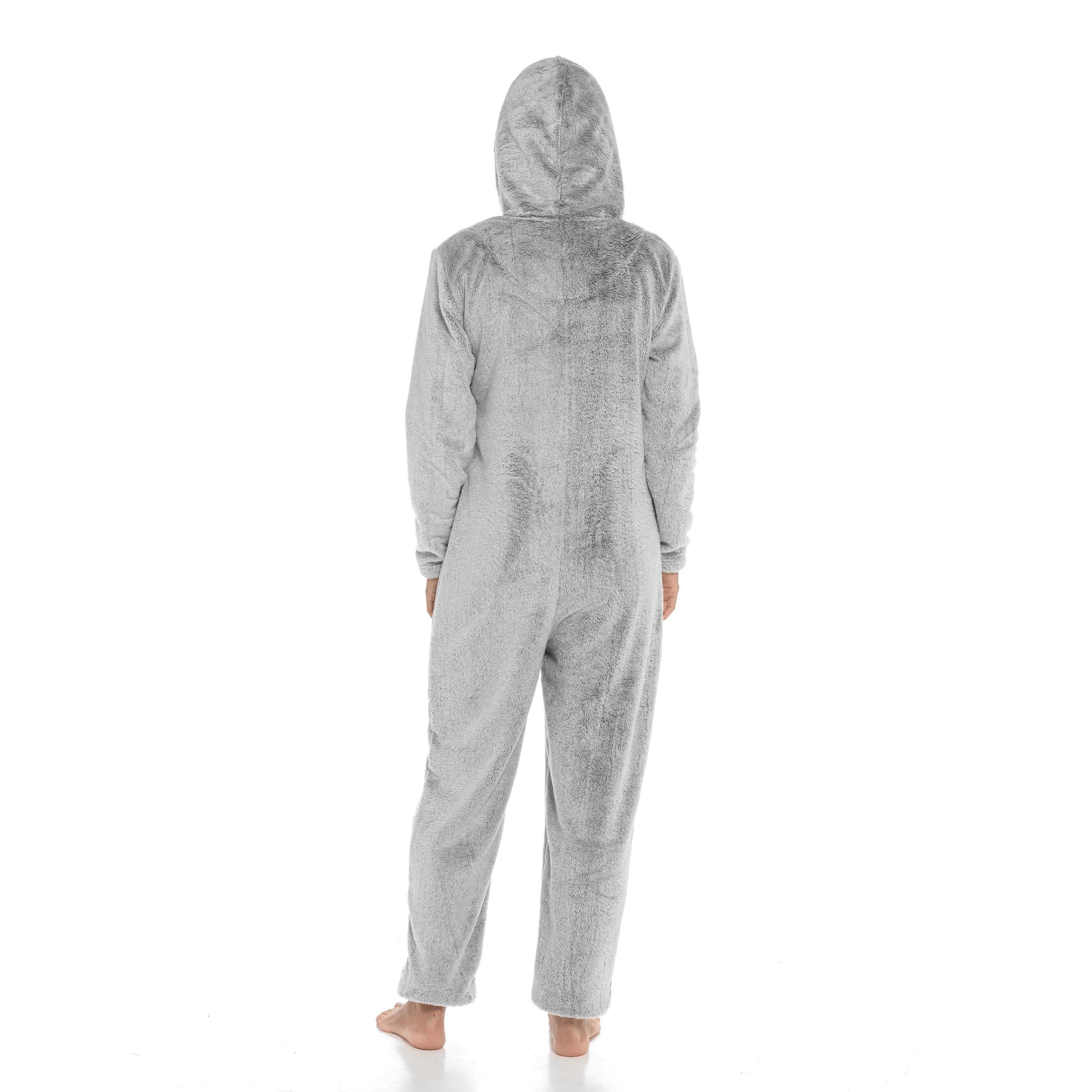 Women's Ultra-Soft Shimmer Fleece Hooded Onesie Pajama with Zip-Up Pockets and Cute Pompoms Warm Nightwear Ideal for Winter Comfort Daisy Dreamer