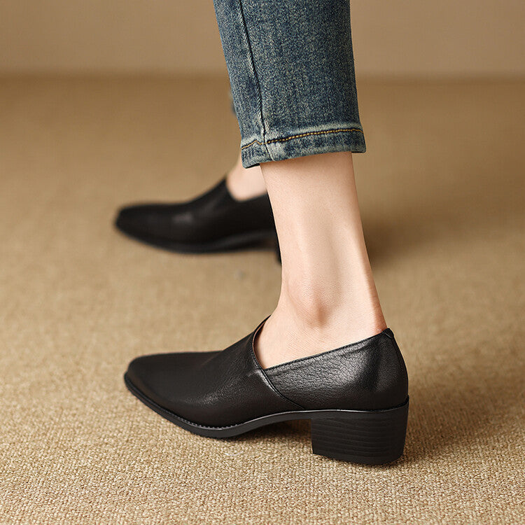 Women's Medium-heeled Deep-mouthed Shoes